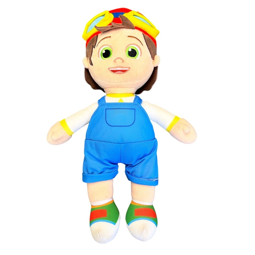 Cocomelon JJ Plush Doll Stuffed Toy Blue Overalls Hat Kids Character Soft Toy